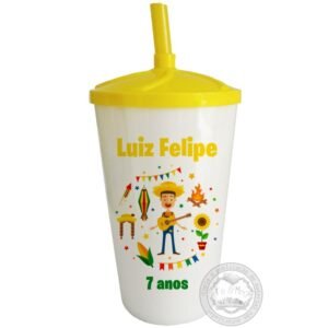 Tema Festa Junina: 10 Copo Twister Personalizado
